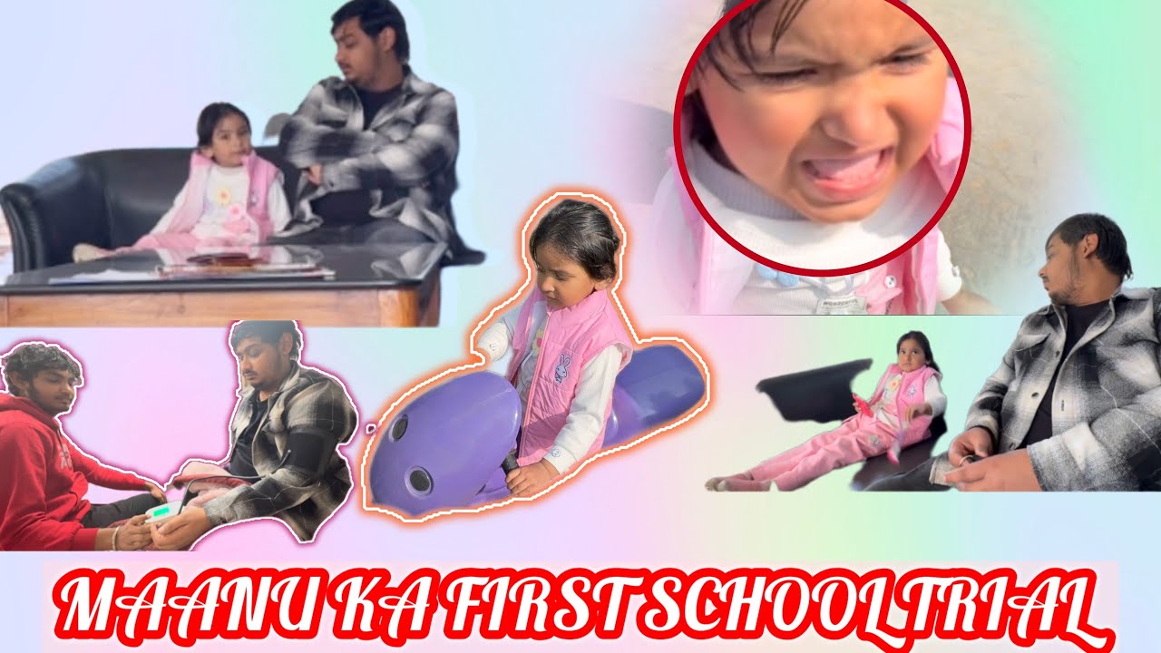 maanu gyi pheli baar apne school me 🤩😍