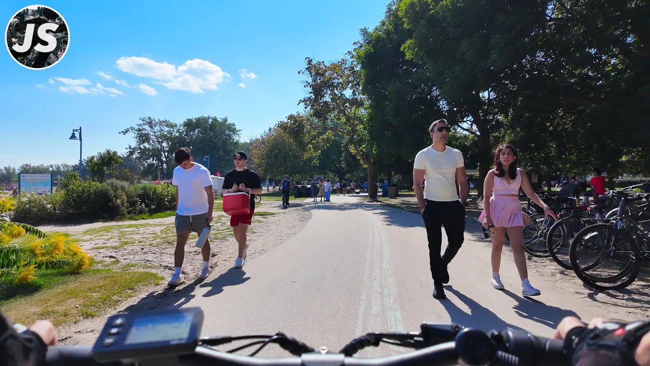 Пляжи и восточная часть улицы Куин-стрит | Toronto Ride (август 2024 г.)