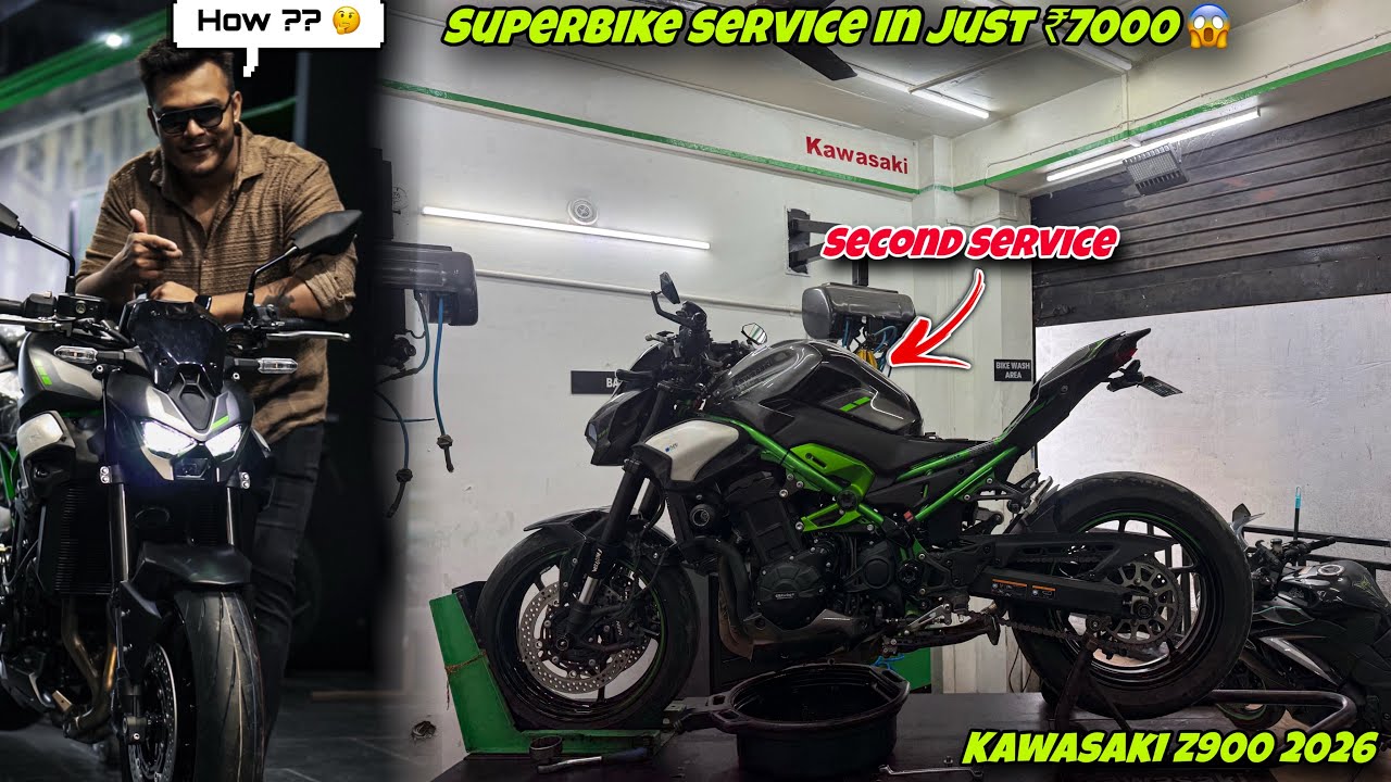 ₹7000 Mein Superbike Service?! 🤯 | Kawasaki Z900 Second Service 😱