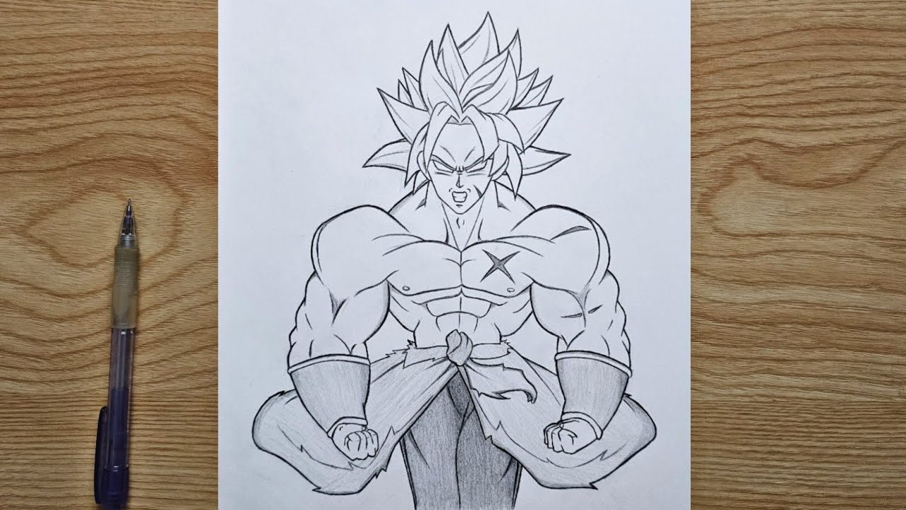 How to draw Broly | Broly full body step by step | easy tutorial