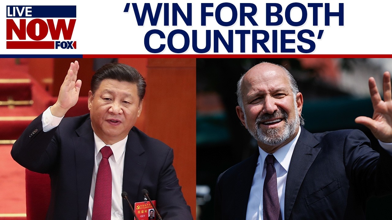 President Trump says China trade deal is "done", will include 55% tariff