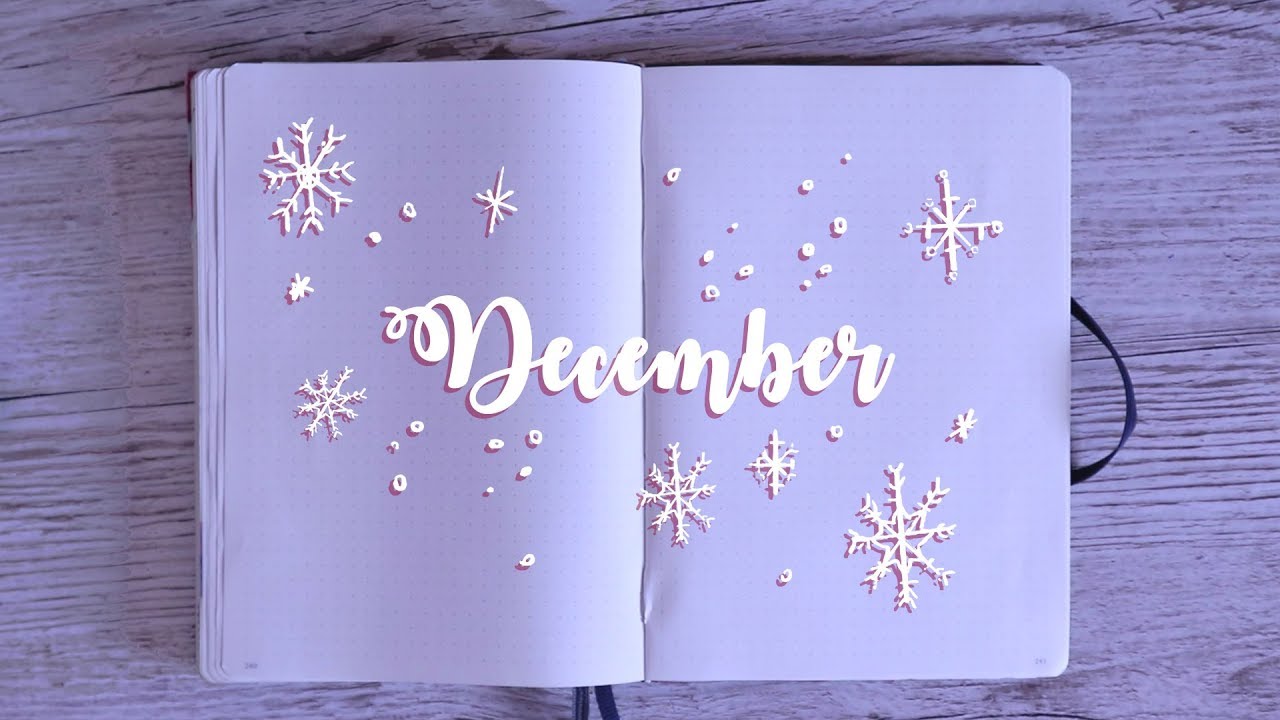 December Bullet Journal Plan With Me | snowy theme
