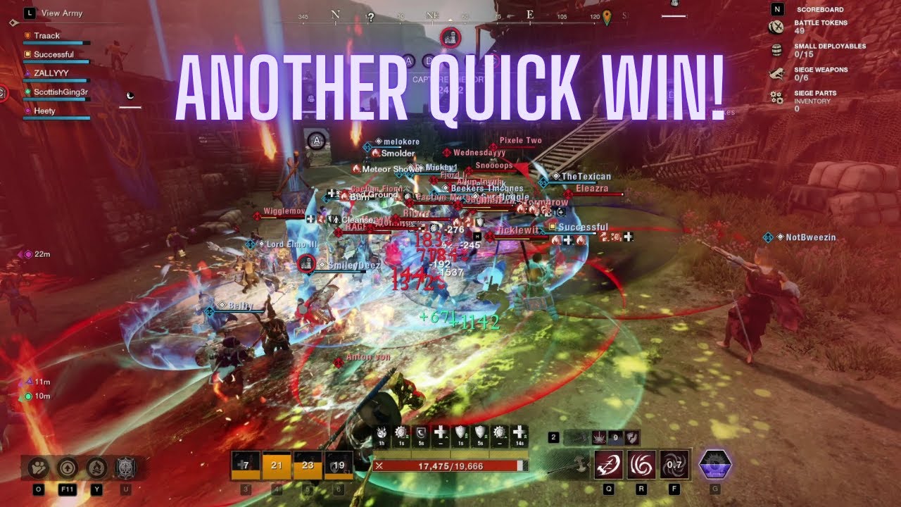 Smooth Attack Win! Another Quick War Victory in New World | Bruiser Traack