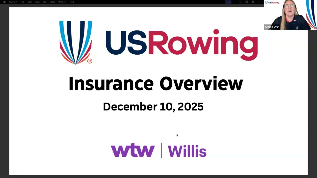 USRowing Insurance Program Webinar 2025