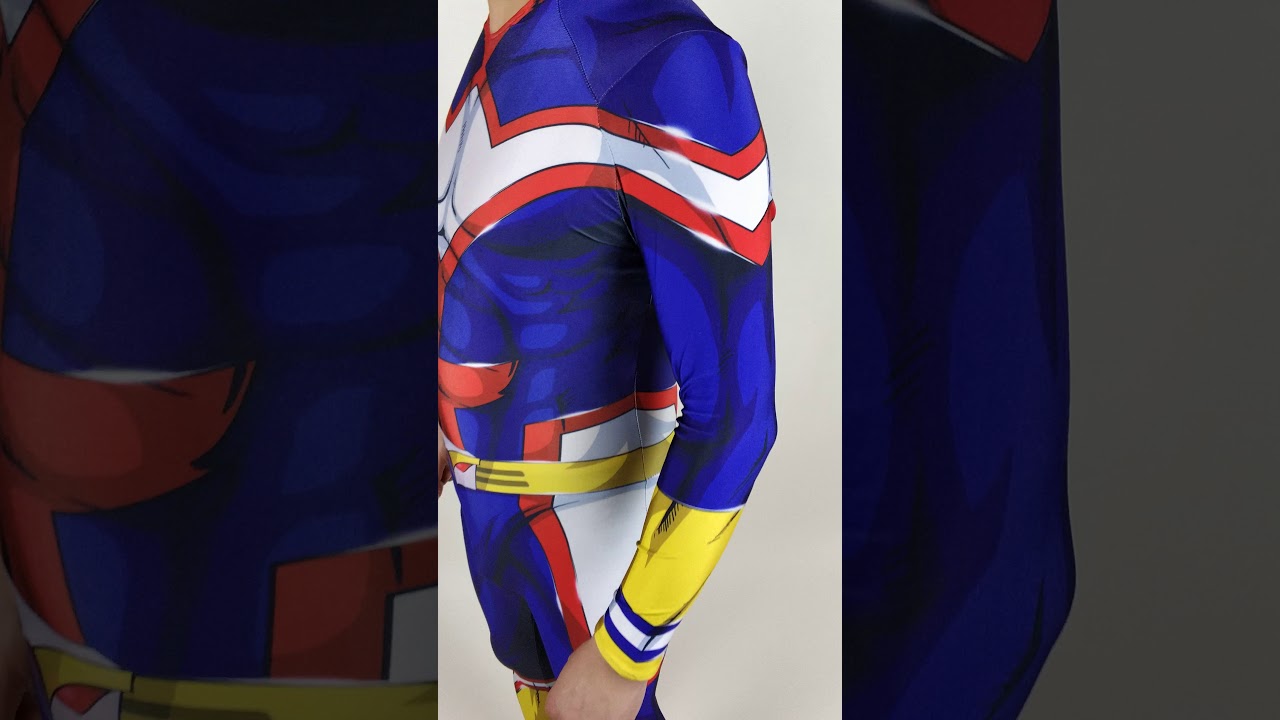 My Hero Academia Male All Might Cosplay Costume zentaibodysuit.com