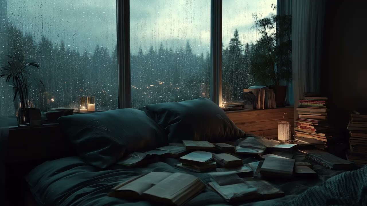 3 Hours Rain Sounds & Calm Music 🌧️ Relaxing Sleep Ambience