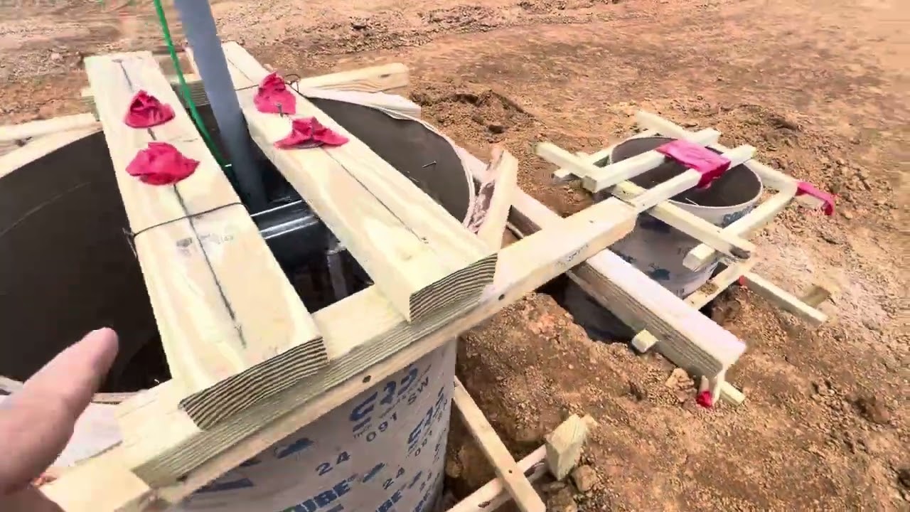 How to do sand beach volleyball courts, grading, drain pipes, install sonotubes, rebars, net posts