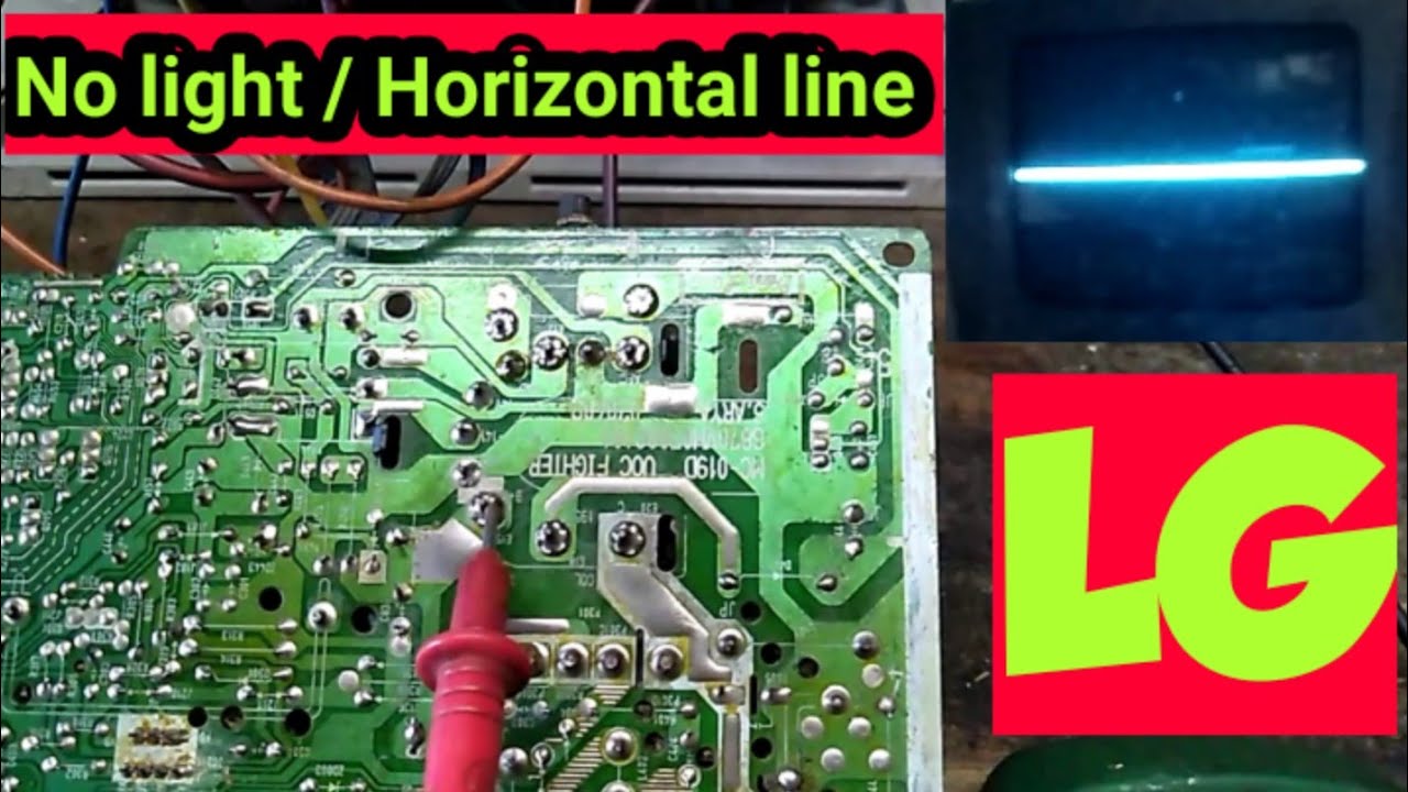 LG TV no light / Horizontal line problem repair.