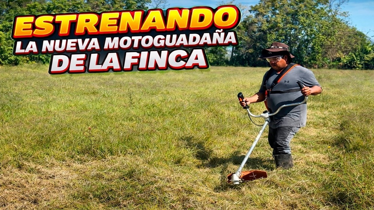 ESTRENANDO por PRIMERA VEZ la MOTOGUADAÑA para cortar la maleza en La Finca del Patechucho