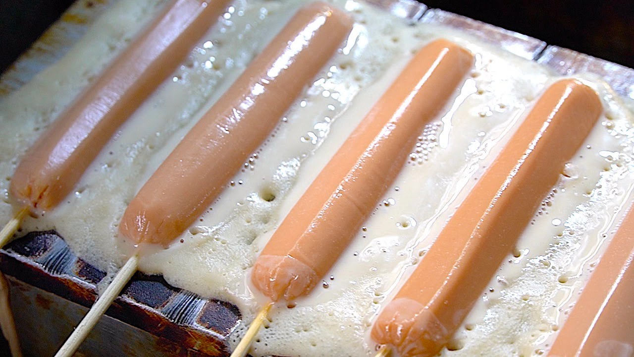 Hot Dog Waffle Stick - Thai Street Food