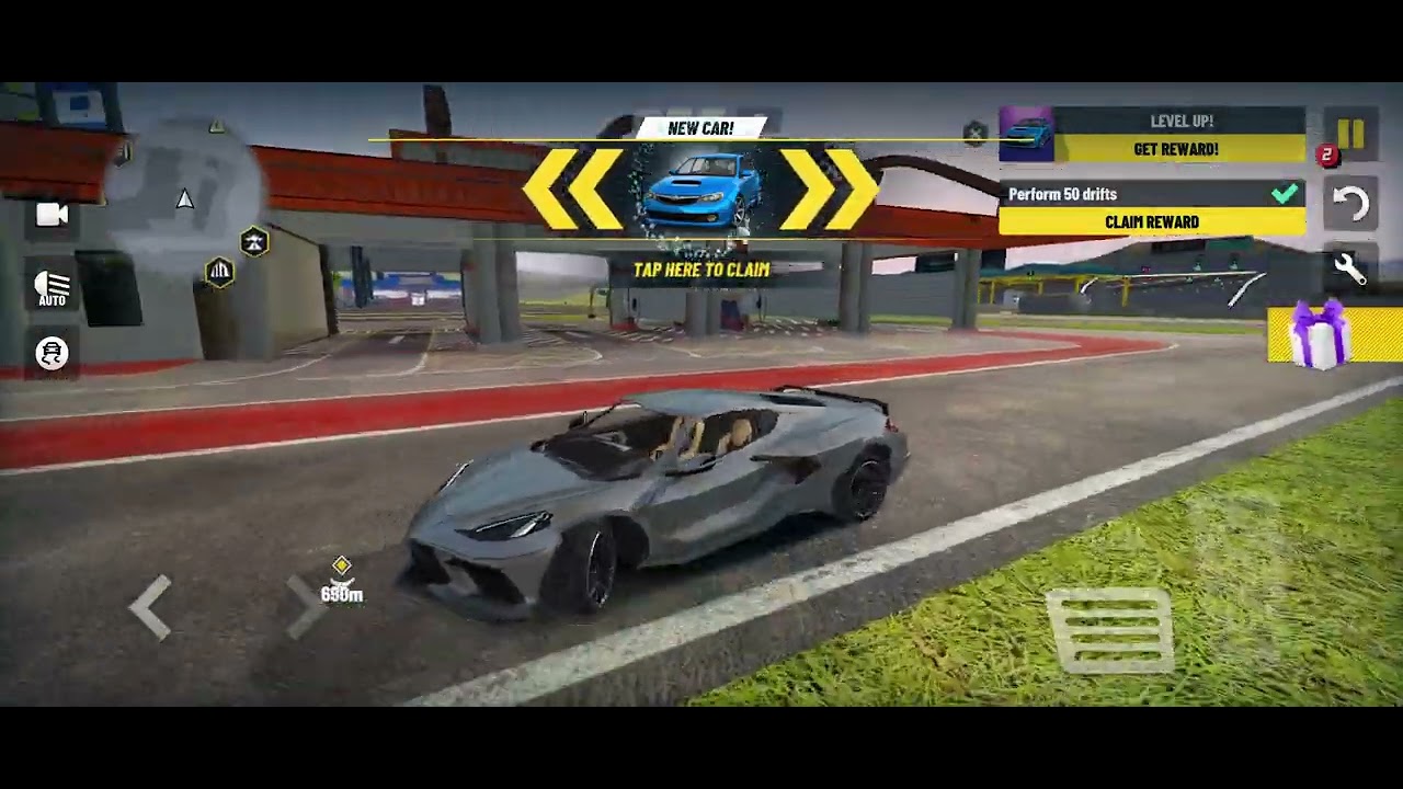 Cool stunts in extreme car racing game.