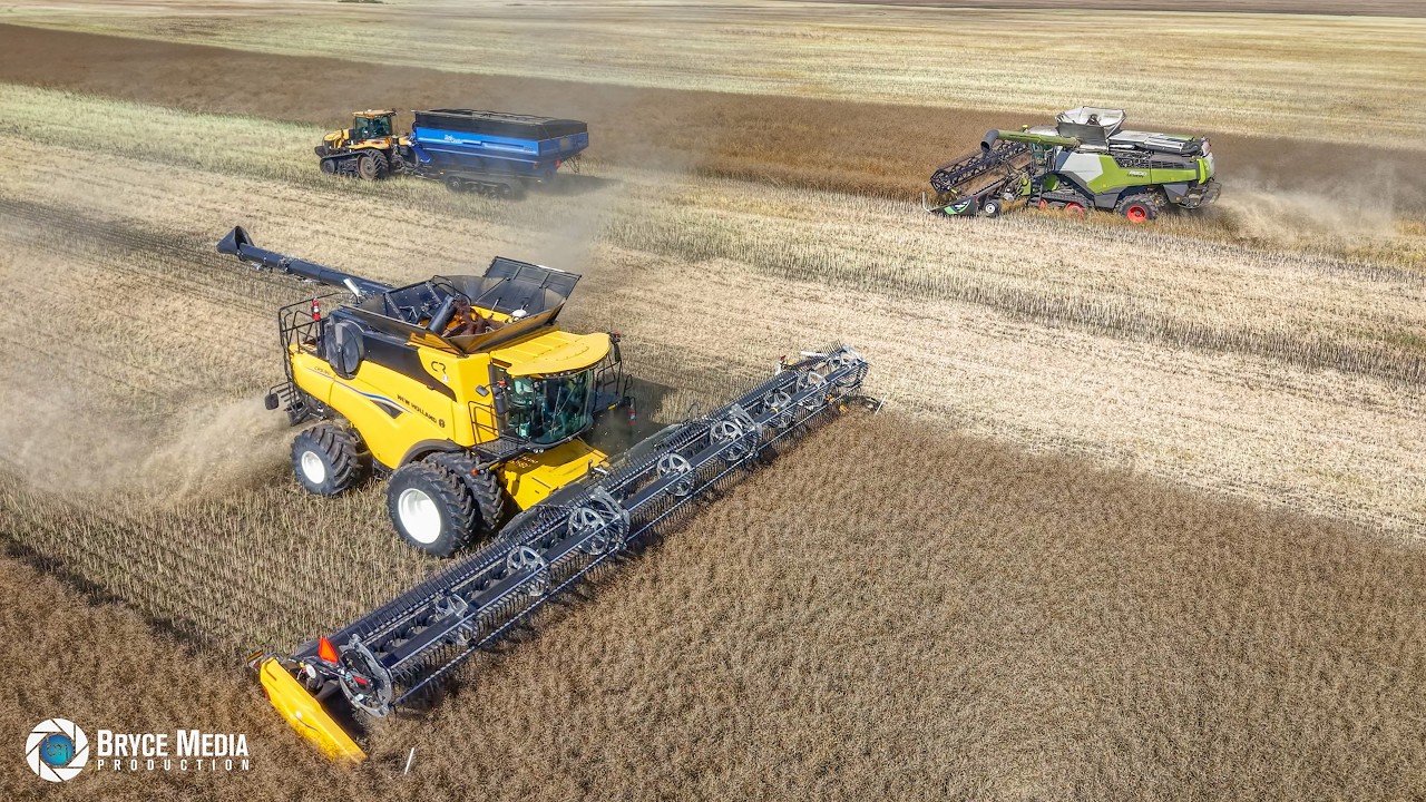 New Holland CR 9.90 & 2x Claas Lexion 8800 + MacDon - Ernte XL in Kanada auf der Mayview Farm P2🇨🇦