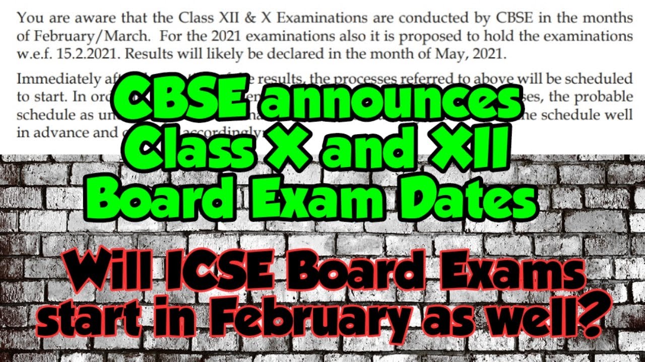 CBSE Board Exams 2021 in February | No Change in Exam Schedule | Will ICSE Council follow suit?