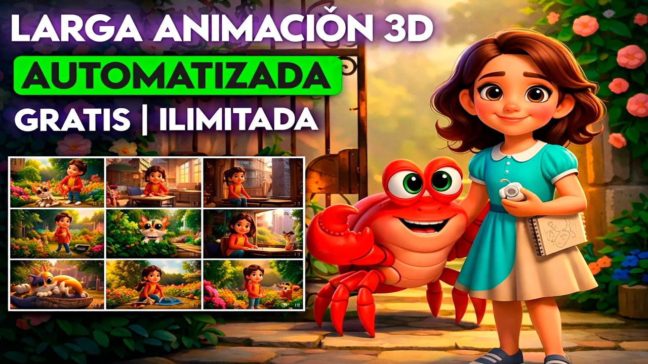 Así Creo una Animación 3D Tipo Cartoon con IA GRATIS (Personajes Consistentes + Flujo Automatizado)
