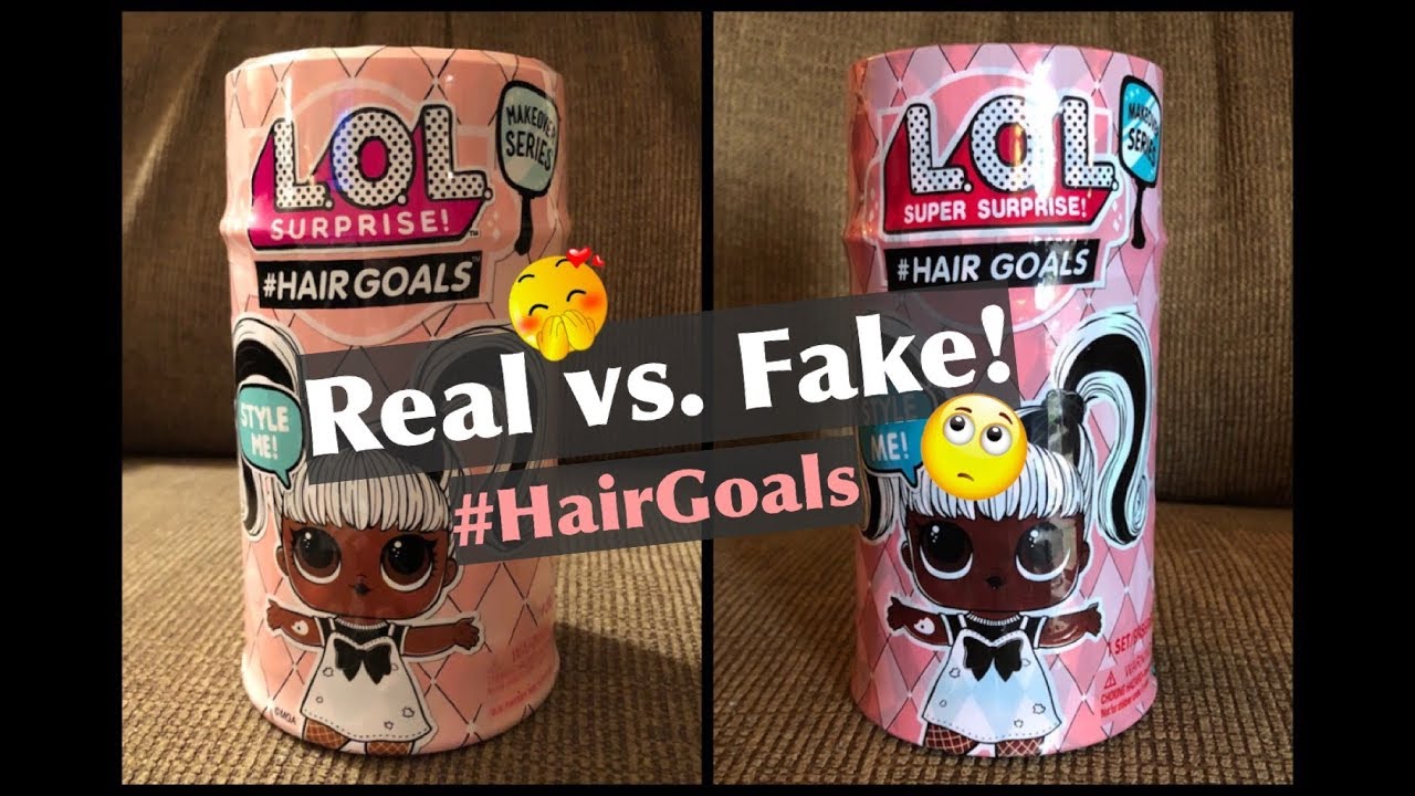 Scam! L.O.L. Surprise FAKE #Hairgoals LOL Makeover Series Doll Unboxing & Comparison – Real vs Fake