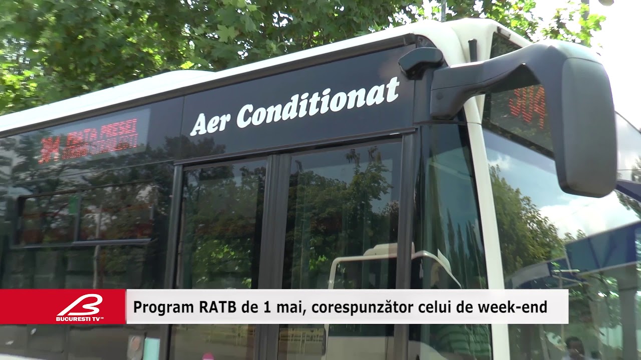 Program RATB de 1 mai, corespunzator celui de week-end