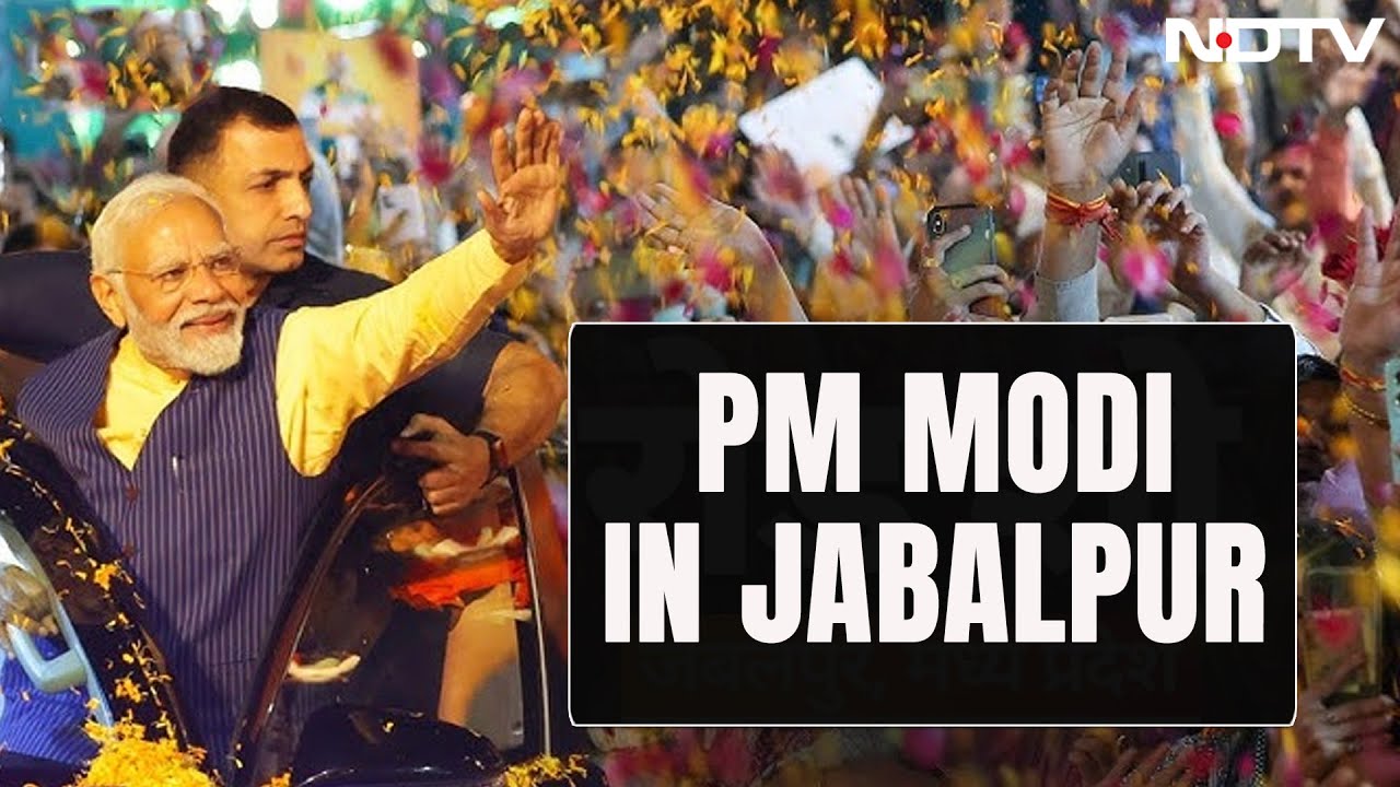 PM Modi Roadshow | PM Modi Launches BJP's Poll Campaign In Madhya Pradesh With Roadshow In Jabalpur