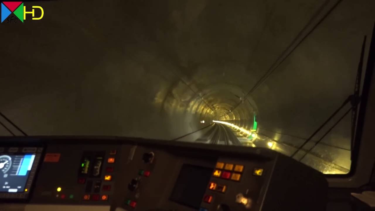 Führerstandsmitfahrt im Gotthard-Basistunnel von Rynächt (Uri) nach Pollegio (Tessin) | 2016 [HD]