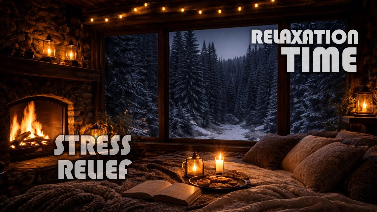 Cozy Cabin Fireplace in Heavy Rain 🌧️🔥 | Forest Night ASMR for Deep Sleep & Relaxation