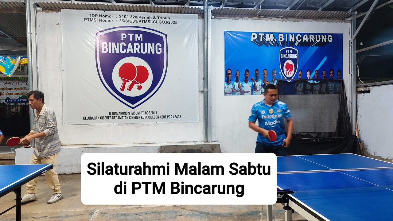 Silaturahmi Pingpong Malam Sabtu Bersama PTM Bincarung Cilegon