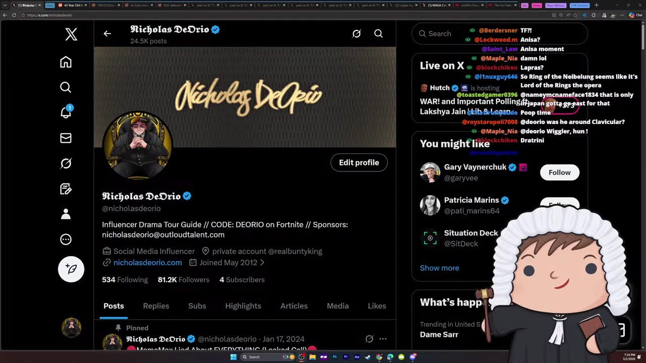 Anisa Jomha's RETURN STREAM // iDubbbz Check In // Robs Media OTK Video (Part 1)