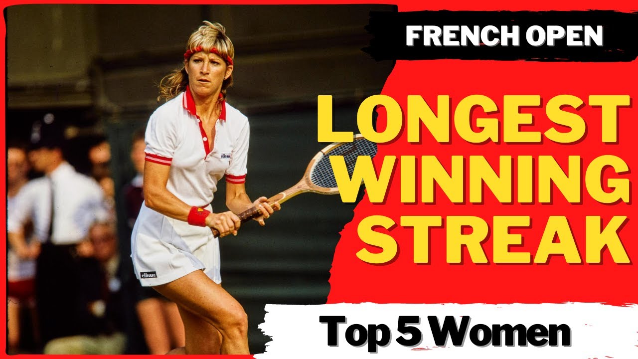LONGEST WINNING STREAK | FRENCH OPEN | Women's Tennis | Roland Garros Records