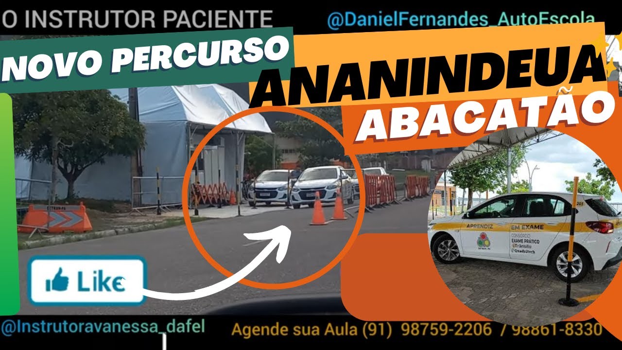 🛑 ANANINDEUA _ ABACATÃO _ PERCURSO EXAME DETRAN _  2023 CNH Habilitação BALIZA