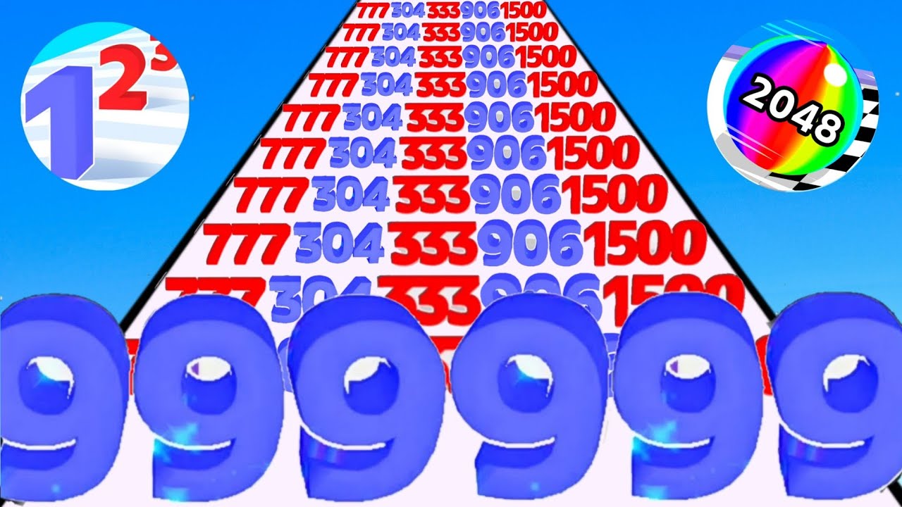 Playing 999999 Tiktok Mobile Games Merge Number Run Master Vs Ball Run 2048 All Level Gameplay
