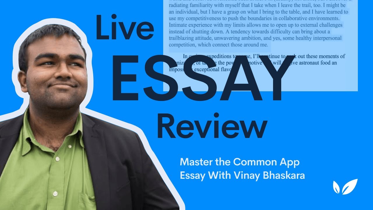 Master the Common App Essay: Essay Review for Prompt #5
