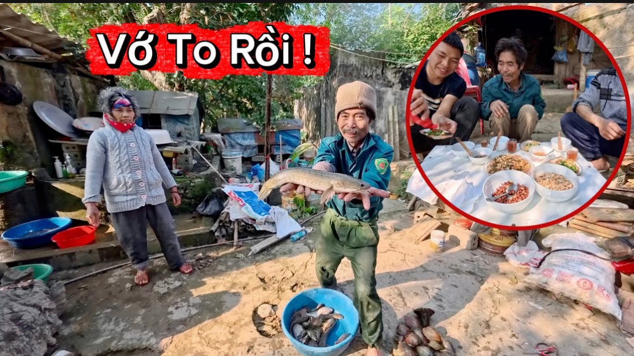 Tiếp Tục Bắt Cá Giá Giữa Trời Đông Buốt Giá Và Món Trai Trai Nướng Mỡ Hành Ngon Nhức Đầu