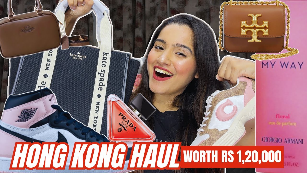 Hong Kong Luxury Haul worth *Rs 1,20,000* | Tory Burch, Prada, Kate Spade, Coach | Manmeet Arora
