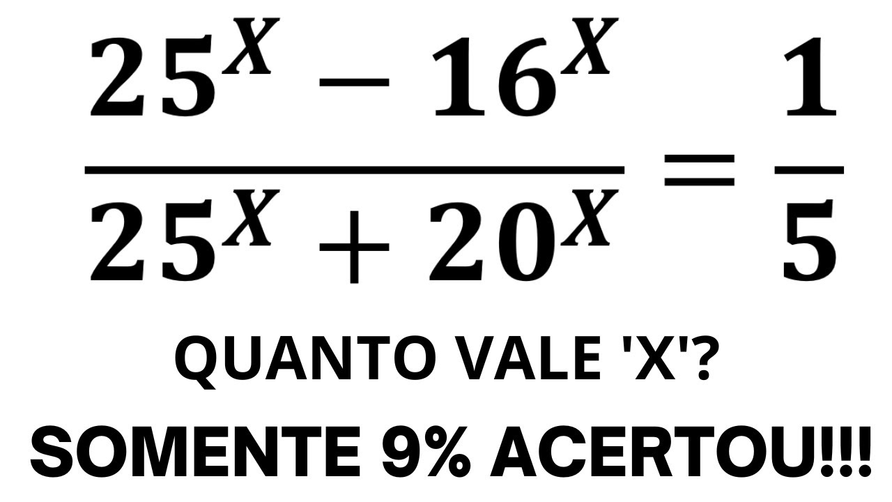 EQUAÇÃO EXPONENCIAL, MÉTODO DE SUBSTITUIÇÃO