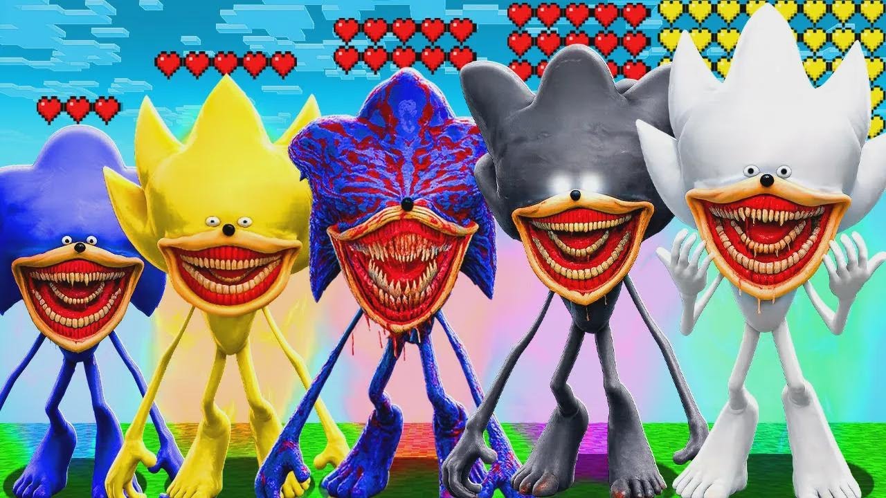 Která SHIN SONIC proměna má nejvíc životů v Minecraftu? (Sonic movie mod)