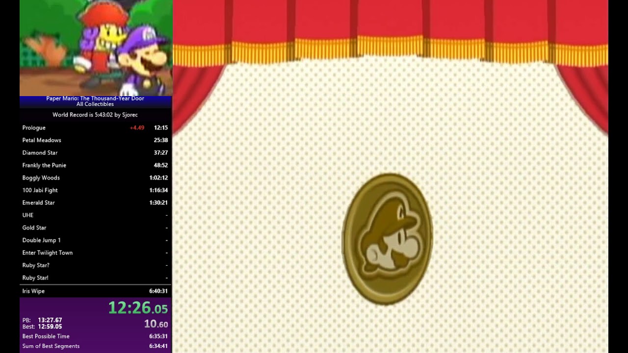 Paper Mario The Thousand Year Door: All Collectibles Speedrun in 5:58:57