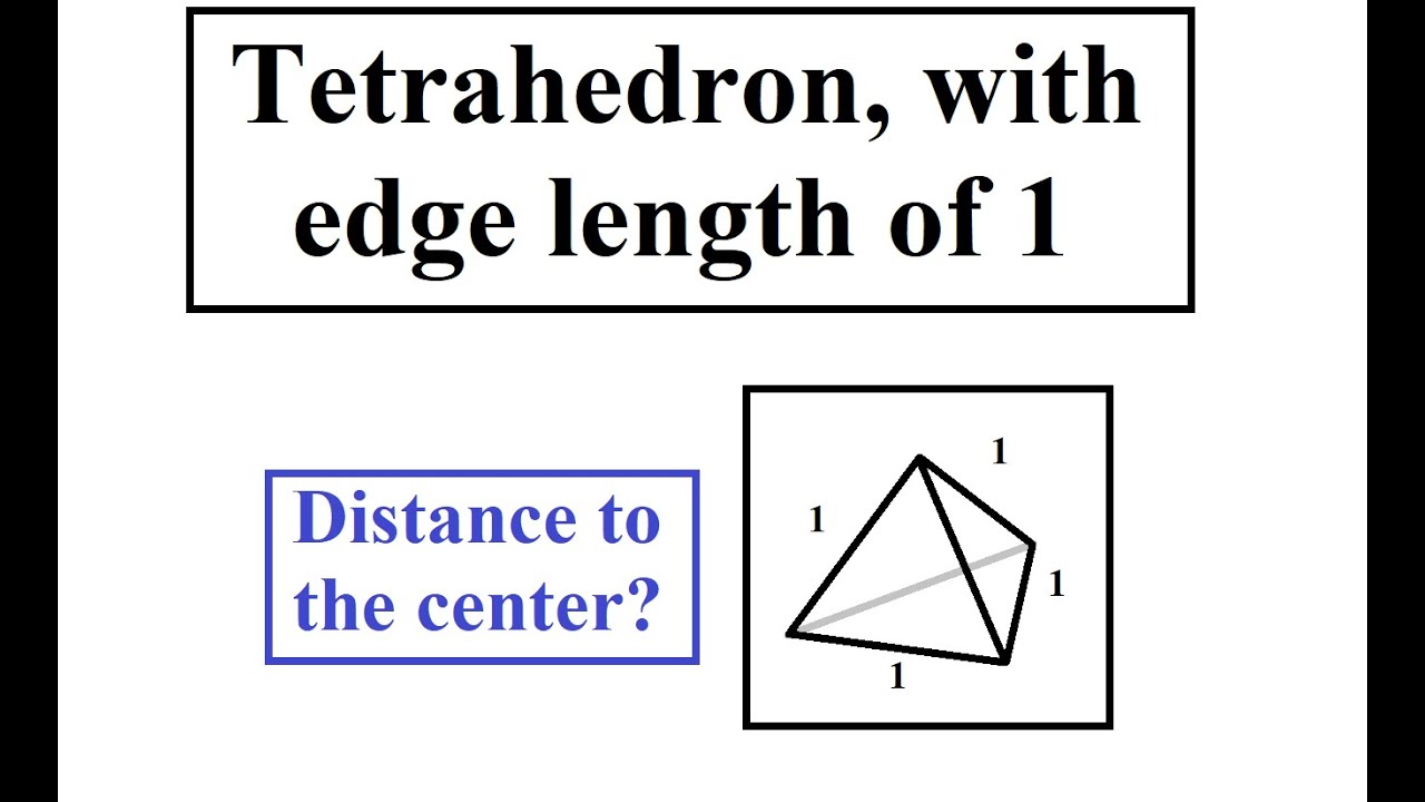 Radius Of A Tetrahedron