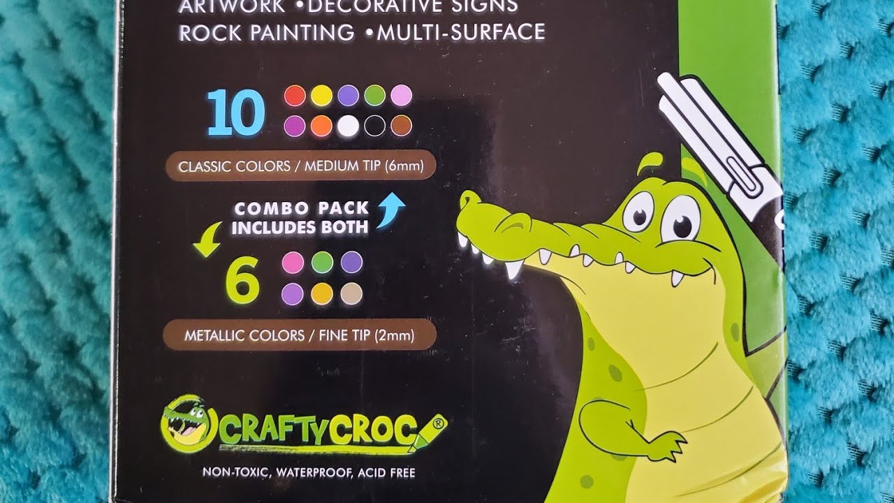 CraftyCroc Acrylic Paint Markers Review Part 1  Goodies from #joanns & #michaels #craftycroc
