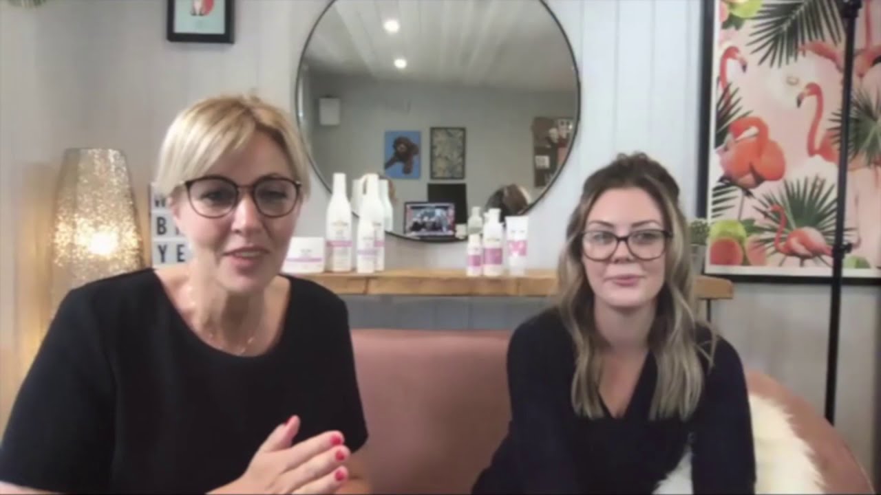 Liss kertatin smoothing Treatment Education session with Emma Bedford and Jo Robertson