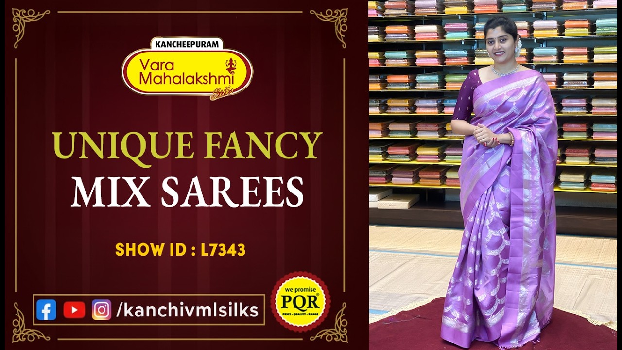 Unique Fancy Mix Sarees | WhatsApp Number 89 0001 0002 | Kancheepuram Varamahalakshmi Silks LIVE