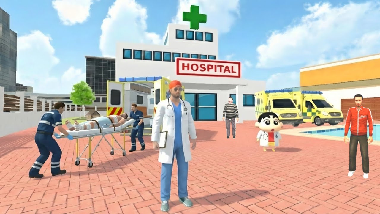 Jack & Shinchan Ne Khola Hospital in Indian Theft Auto Simulator Game 