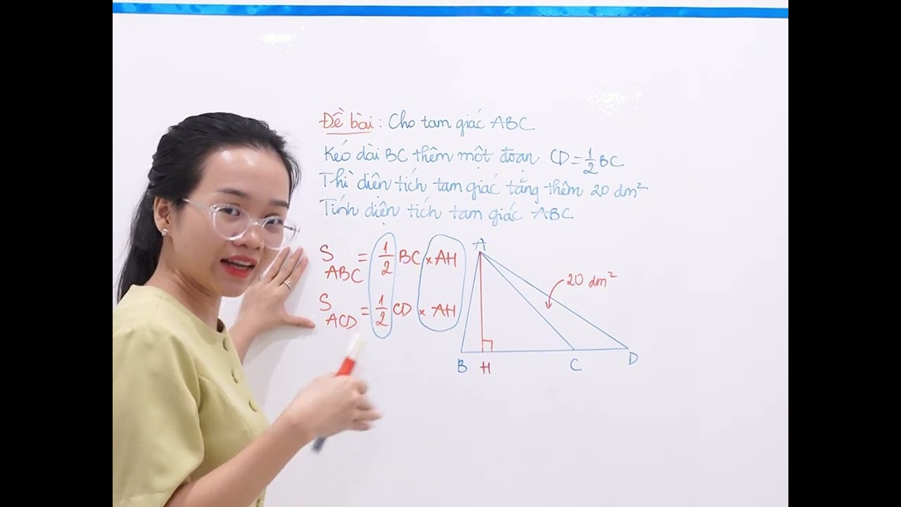 Toán 5: Tính diện tích tam giác