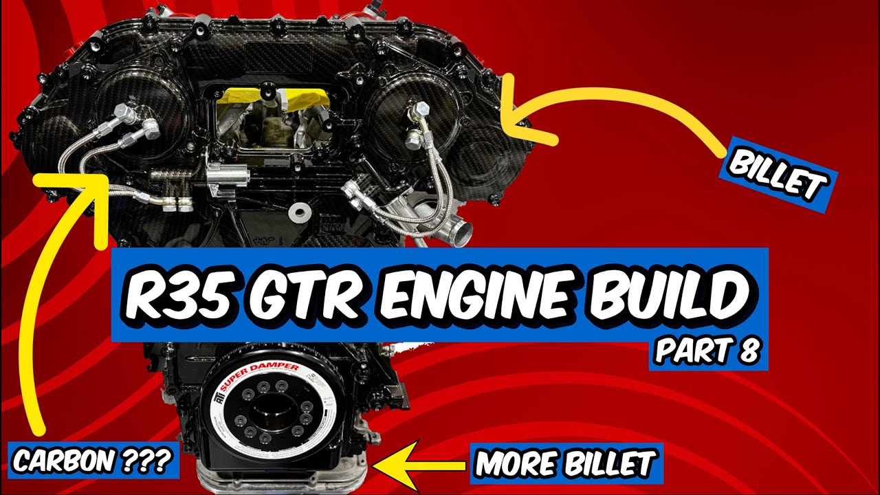 Nissan GTR Engine Assembly Part 8 - R35 VR38DETT - AMS Omega 11 Turbos, Billet front diff and more!