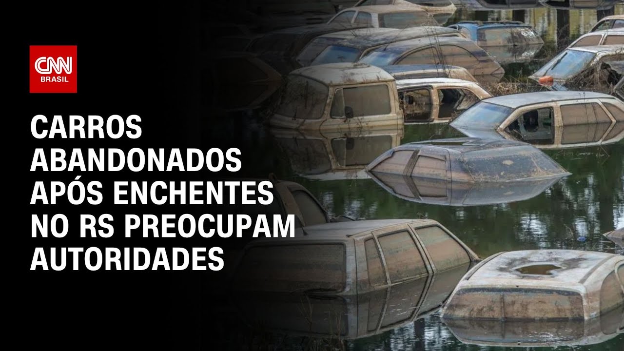 Carros abandonados após enchentes no RS preocupam autoridades | LIVE CNN