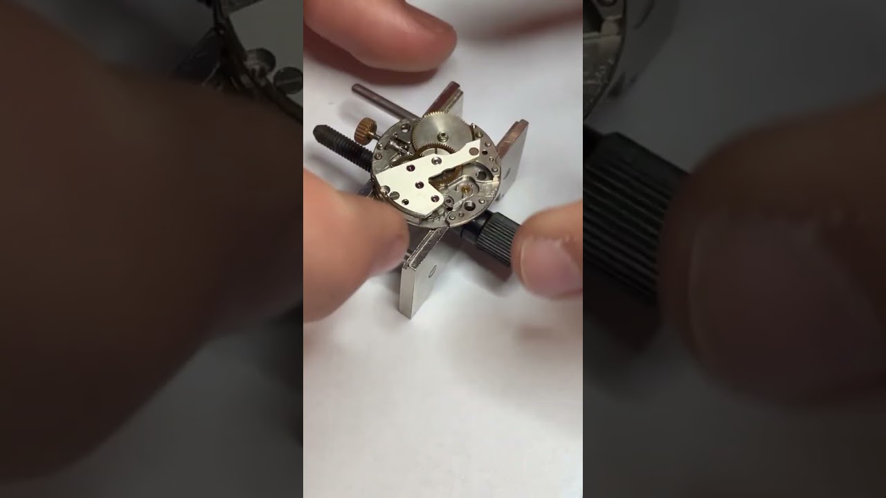 removing the barrel bridge. restauration of an old vintage watch part 6 #watch #vintage