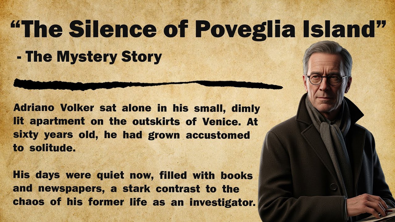 English Mystery Story for Listening: The Silence of Poveglia Island 🕵️ | Graded Reader ✅