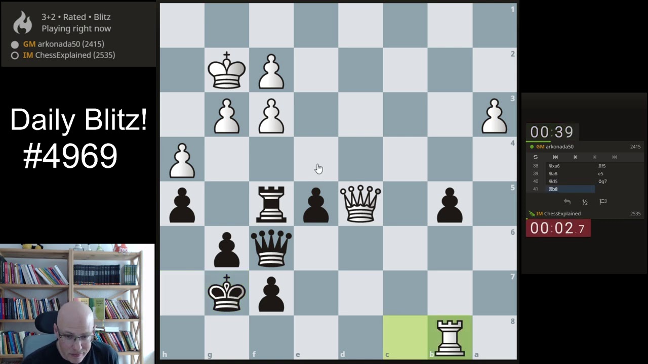 Blitz Chess #4969 vs GM arkonada50 Kings Indian Attack Black