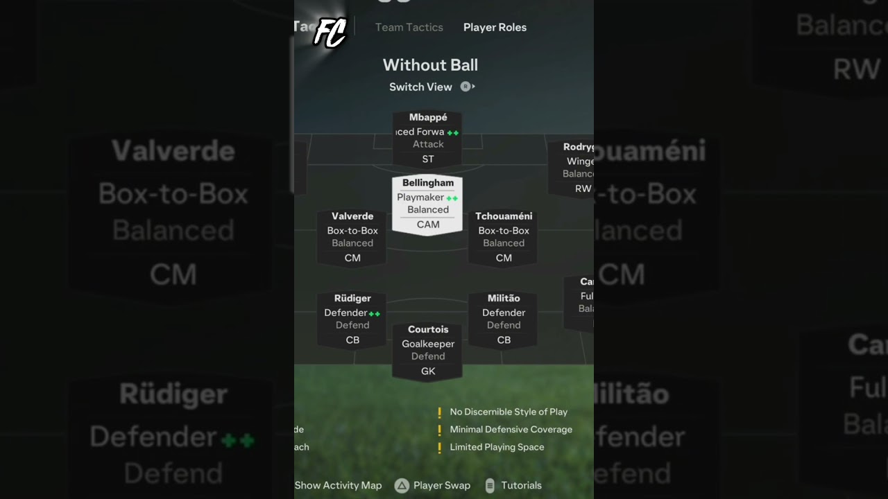 Best Tactic for RealMadrid on Fc25 #fc25 #football #shorts