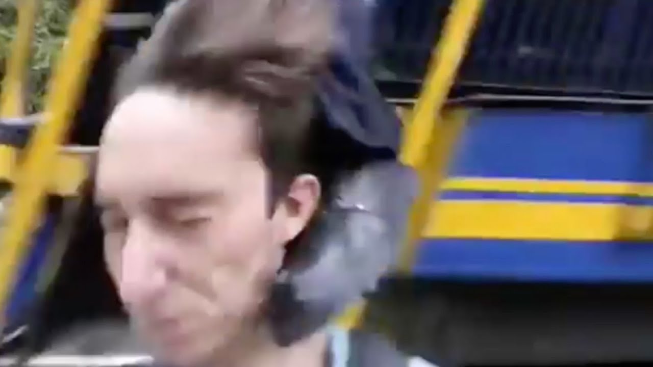 Kicked in the head by a train