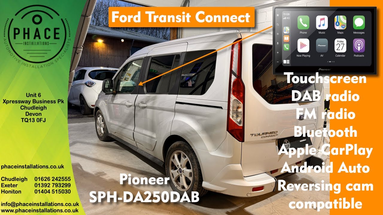 Ford Transit Connect - Pioneer stereo upgrade for Apple CarPlay & Android Auto for PHACE
