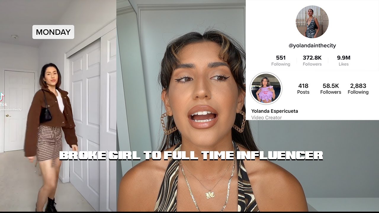 How I became a full time influencer with $0 and no clothes