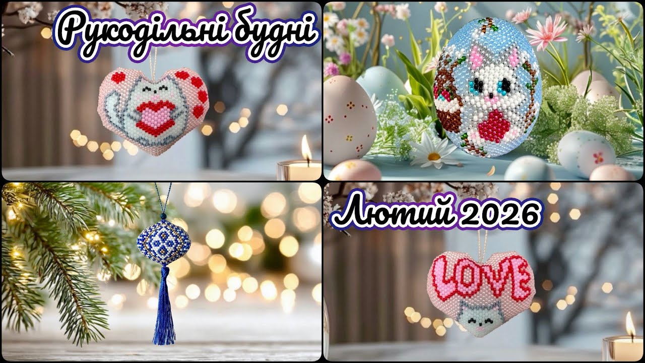 Рукодільні будні (Лютий 2026)  #бісероплетіння #beading #handmade #вишивка #beadwork #diy #рукоділля